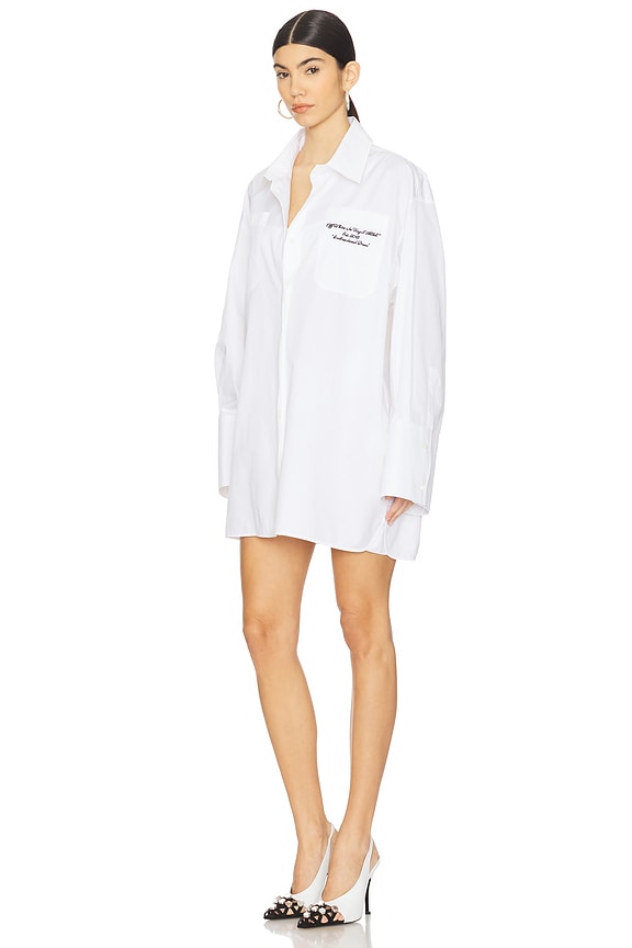 view 2 of 5 Poplin Roxy Shirt Dress in White & Black