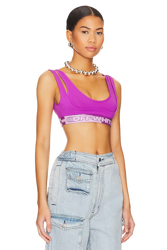 view 2 of 4 СПОРТИВНЫЙ БЮСТГАЛЬТЕР LOGO in Fuchsia