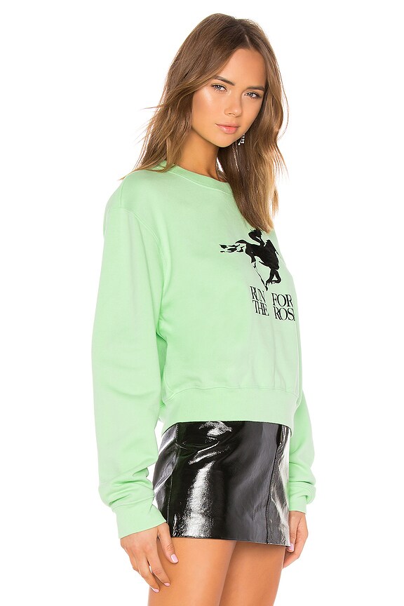 view 2 of 4 Run 4 The Roses Sweatshirt in Light Green
