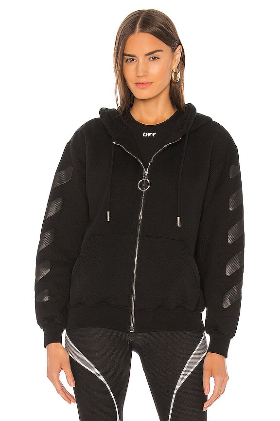 view 2 of 5 Diagonal Hoodie in Black
