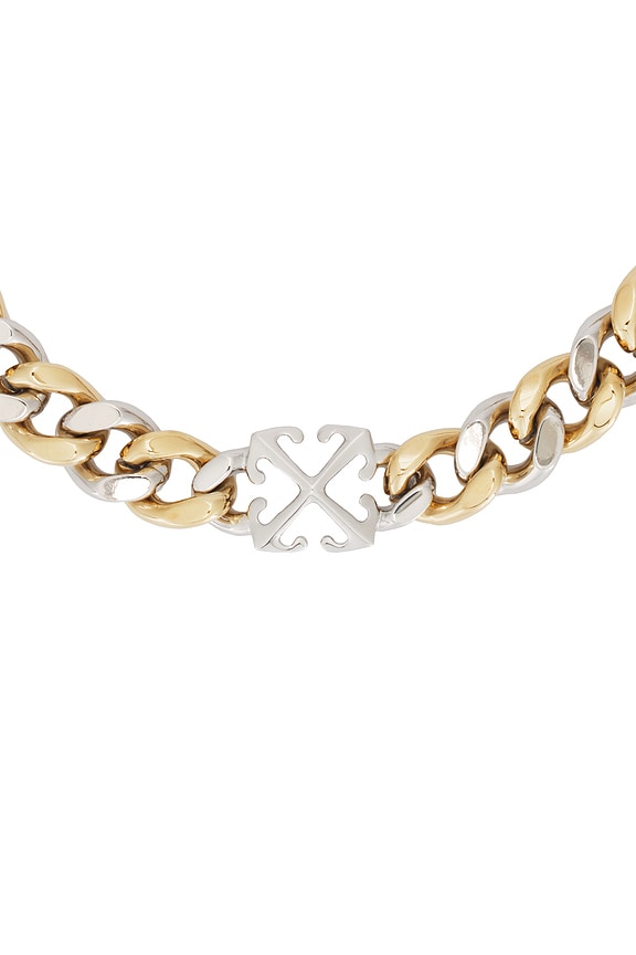 view 2 of 3 ARROW チェーンネックレス in Gold & Silver