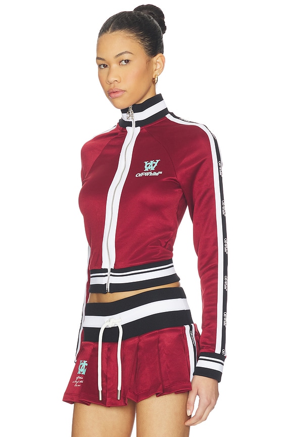 view 2 of 5 Serena Track Jacket in Red Dahlia in Red Dahlia-Bluebird