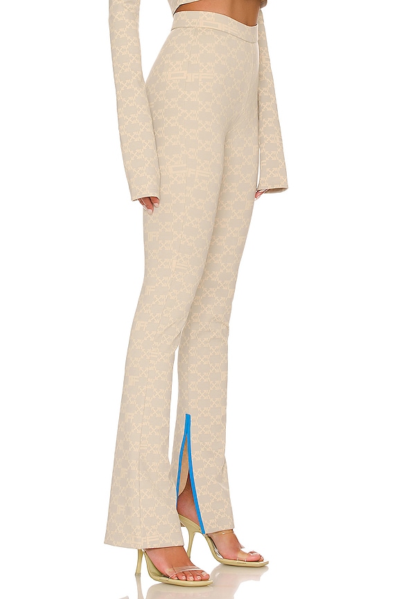 view 2 of 5 LEGGINGS MONOGRAM in Light Green & Sand