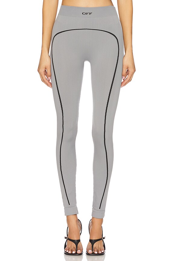 view 1 of 6 Off Stamp Seamless Leggings in Medium Grey