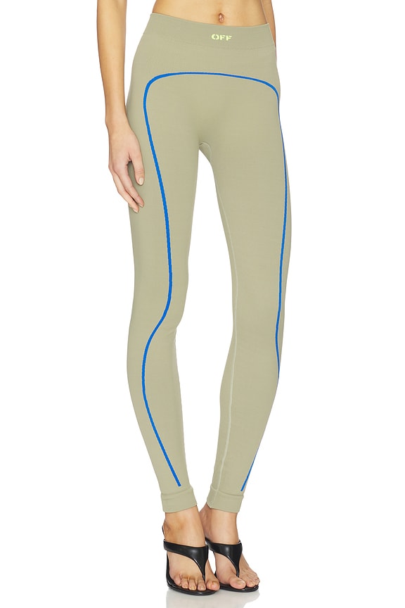 view 2 of 6 Active Arrow Seamless Leggings in Green Lime