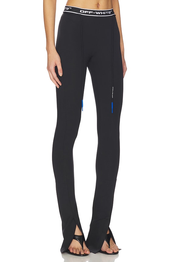 view 2 of 6 Logoband Split Legging in Black in Black-Fushia