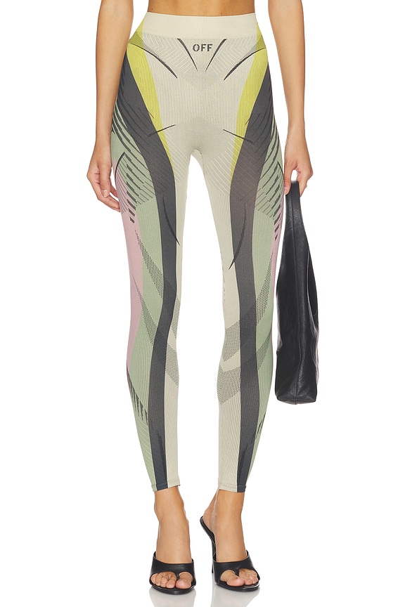 view 1 of 6 PANTALON SEAMLESS COLOR BLOCK CAPRI in Sand Wisteria