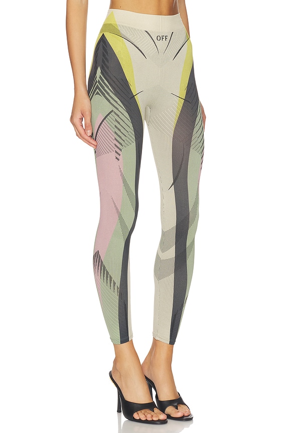 view 2 of 6 PANTALON SEAMLESS COLOR BLOCK CAPRI in Sand Wisteria