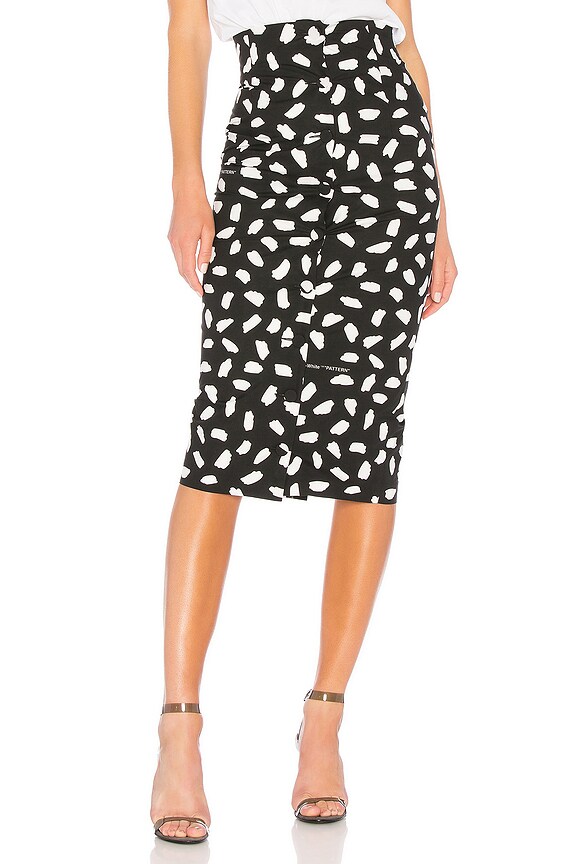 view 1 of 4 FALDA POIS BUTTONS LONGETTE in Black