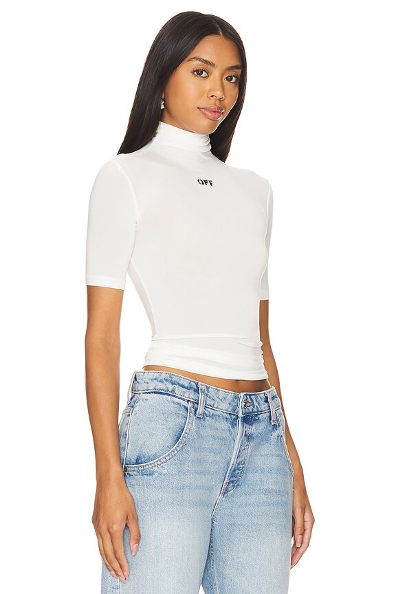 view 2 of 5 セカンドスキンタートルトップ in White & Black