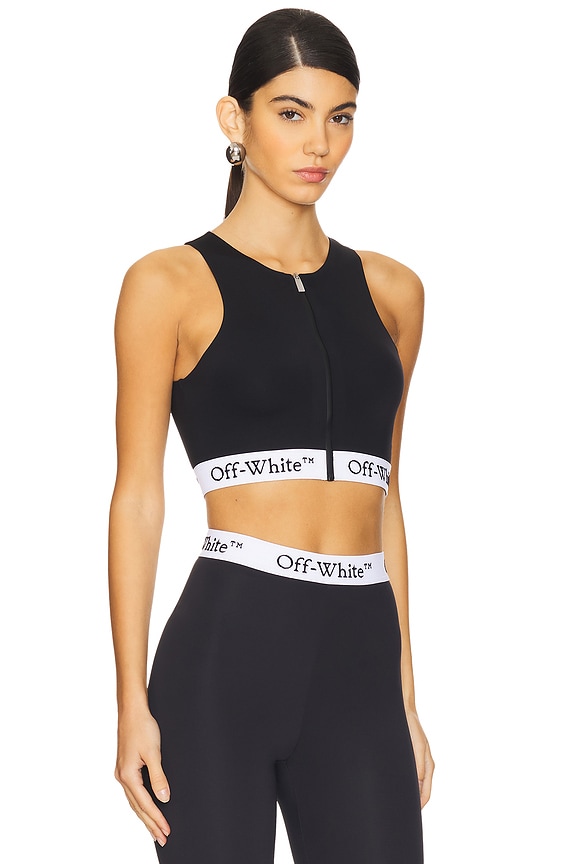 view 2 of 4 Logoband Zipped Rowing Top in Black