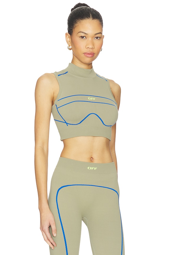 view 2 of 4 Active Arrow Seamless Top in Green Lime