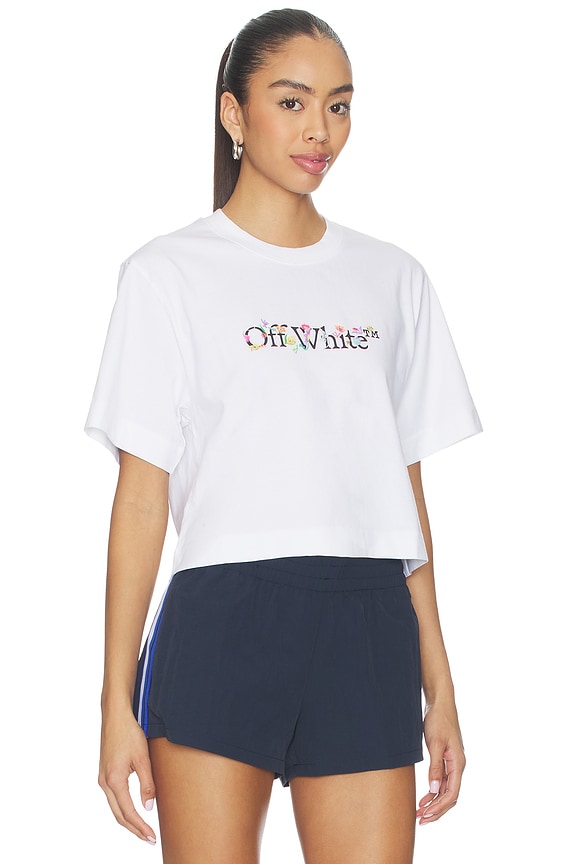 view 2 of 4 Bookish Glowing Flower Tee in White in White-Black