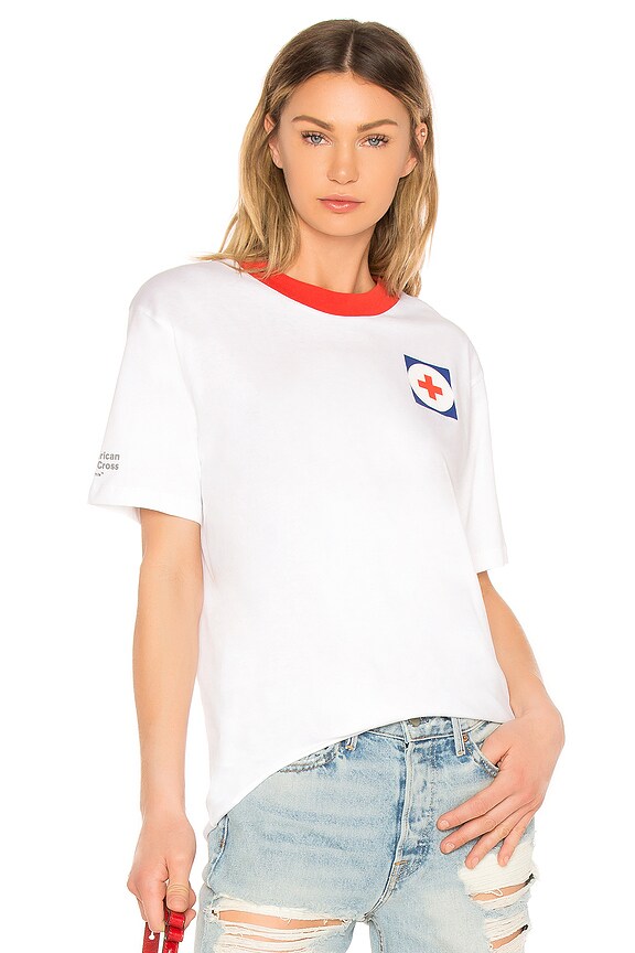 view 2 of 5 Red Cross Oversized Tee in White