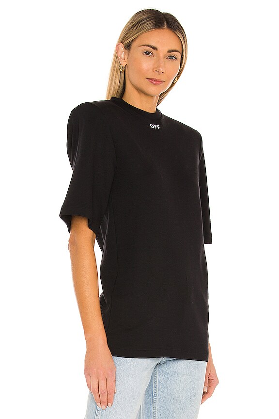 view 2 of 4 ФУТБОЛКА SHOULDER PAD in Black & White