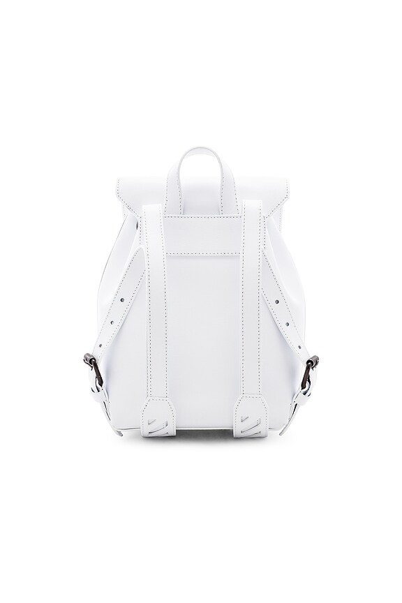 view 2 of 5 Diagonal Mini Backpack in White & Black