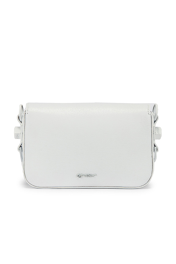 view 2 of 5 Diagonal Mini Flap Bag in White Black