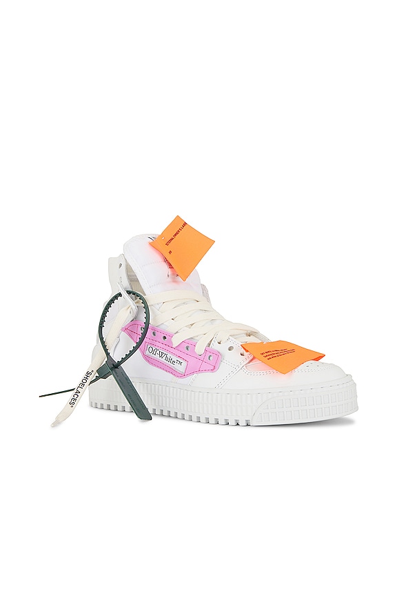 view 2 of 6 3.0 Off Court Sneaker in White & Fuchsia