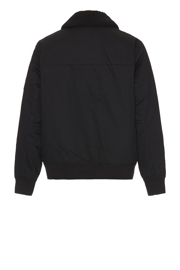 view 2 of 5 Twill Logo Bomber Jacket in True Black
