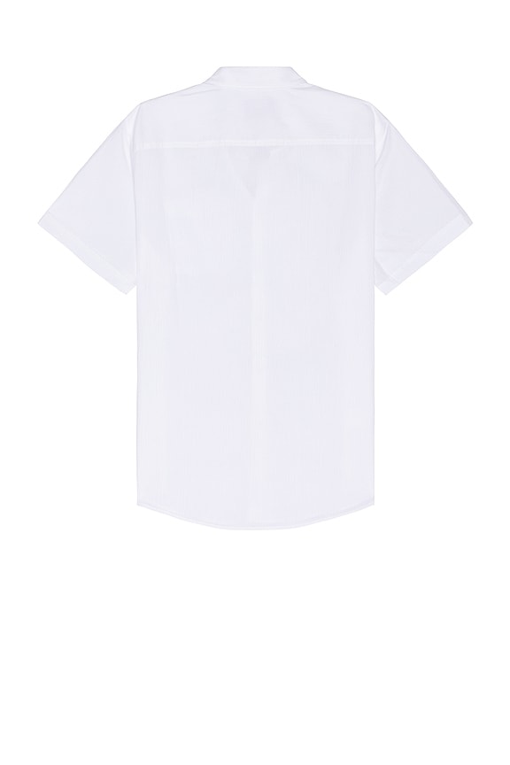 view 2 of 4 Cotton Crinkle Yarn Short Sleeve Shirt in Bright White
