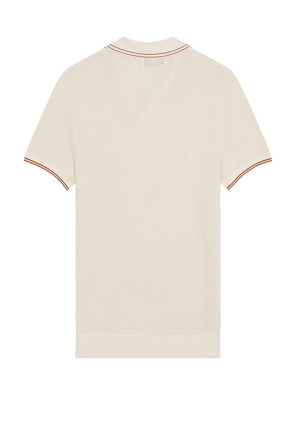 view 2 of 4 Mesh Tipped Johnny Collar Sweater Polo in Birch