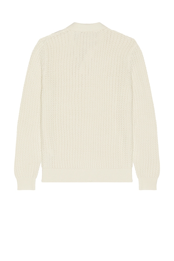 view 2 of 5 Zig Zag Sitch Long Sleeve Polo in Birch