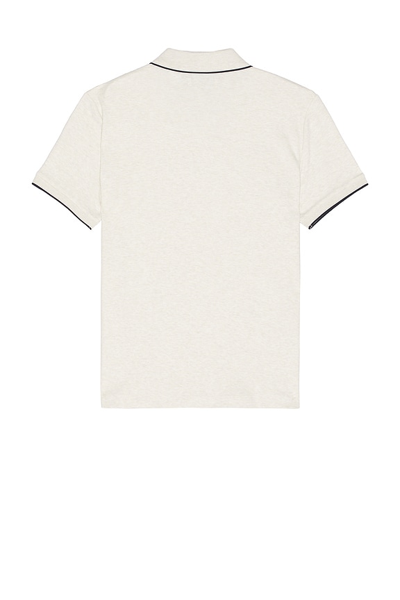 view 2 of 5 Interlock Quarter Zip Polo in Birch Heather