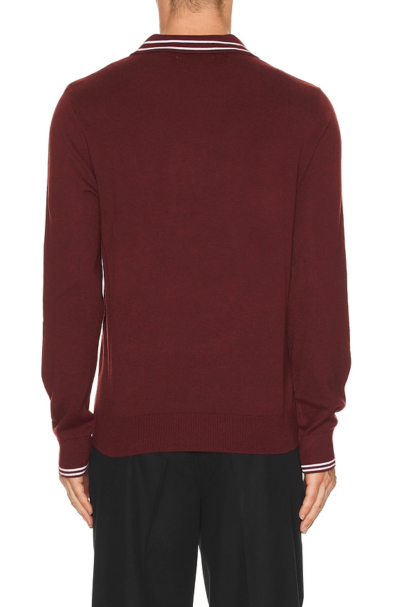 view 2 of 5 Long Sleeve Polo in Cabernet Heather