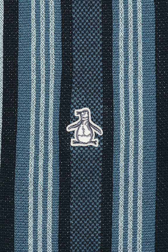 view 2 of 2 Vertical Stripe Polo in Copen Blue