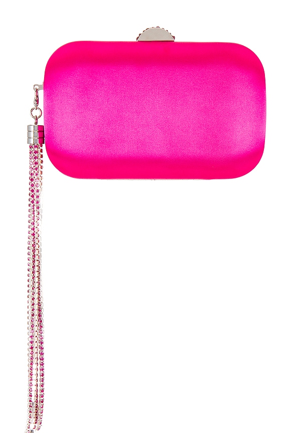 view 2 of 5 Ali Crystal Tassel Clutch in Fuchsia