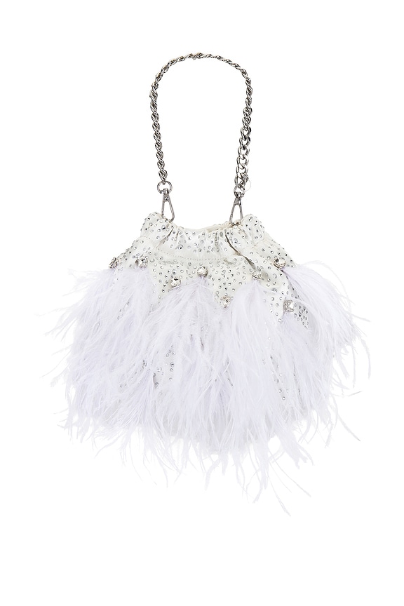 view 2 of 5 LIVVY FEATHER 파우치 in White