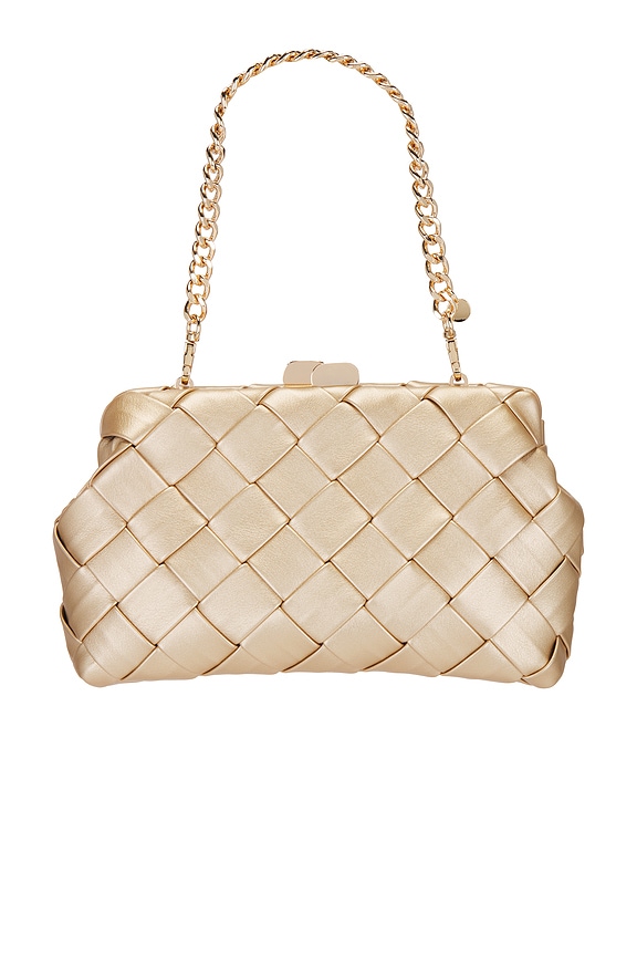 view 2 of 5 Quinn Woven Clutch in Gold
