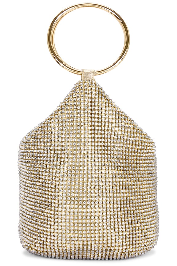 view 2 of 4 Ellie Crystal Mesh Handle Bag in Champagne
