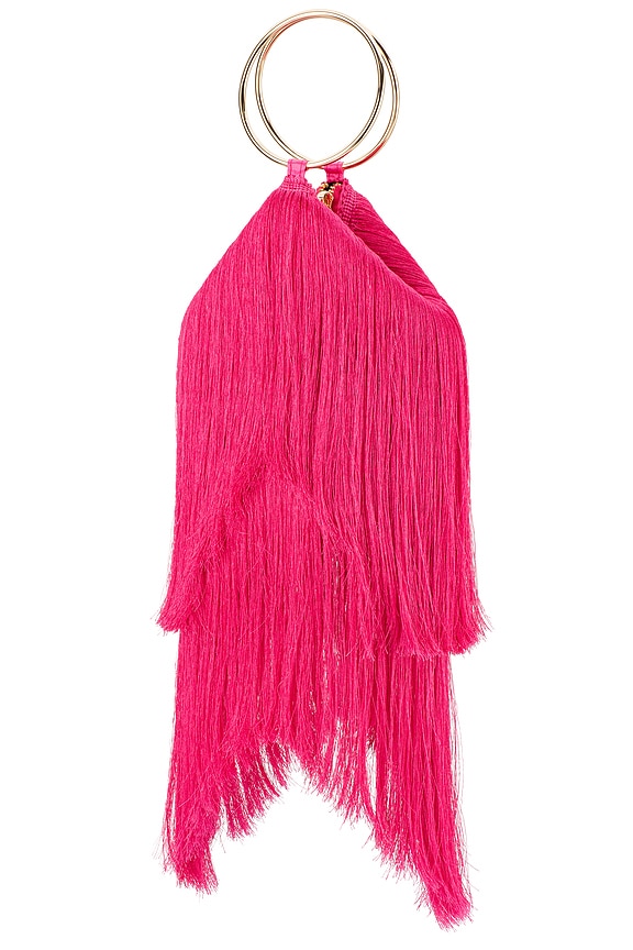 view 2 of 3 Jamie Fringed Bag in Fuchsia