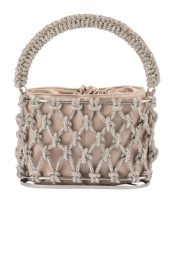 view 2 of 4 Amelia Crystal Cage Bag in Natural