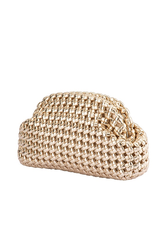 view 2 of 6 Everly Hand Woven Clutch in Gold