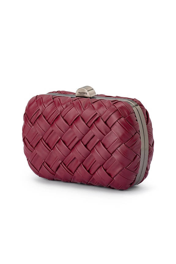 view 2 of 5 Haven Woven Clutch in Burgundy