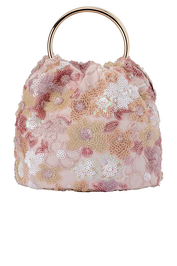 view 1 of 5 Alfie Floral Sequin Bag in Blush