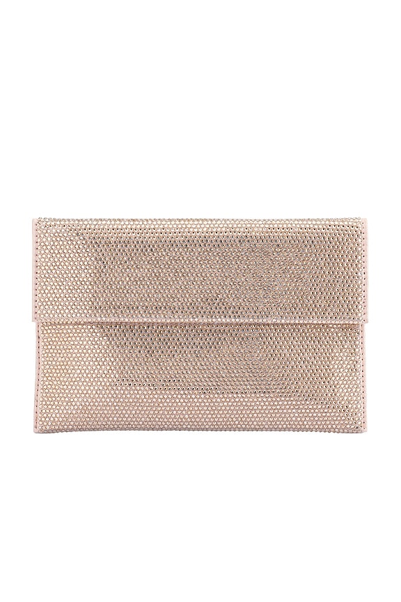 view 1 of 5 Cara Crystal Envelope Clutch in Champagne