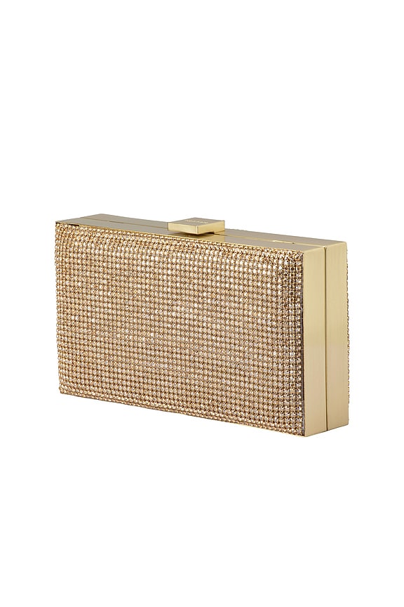 view 2 of 7 Stef Crystal Box Clutch in Gold