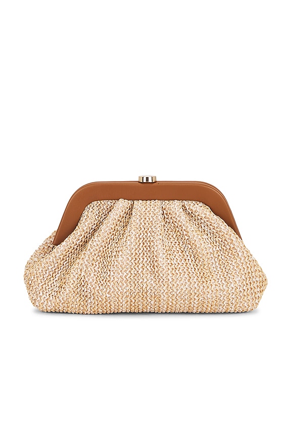 view 2 of 5 CLUTCH TEJIDO ASH in Tan
