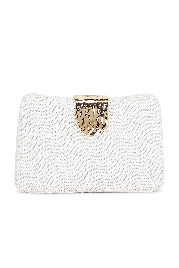 view 1 of 5 CLUTCH TEJIDO LINDY in White