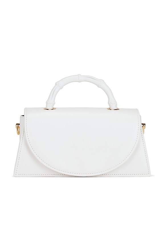 view 1 of 5 Phoebe Bamboo Handle Bag in White