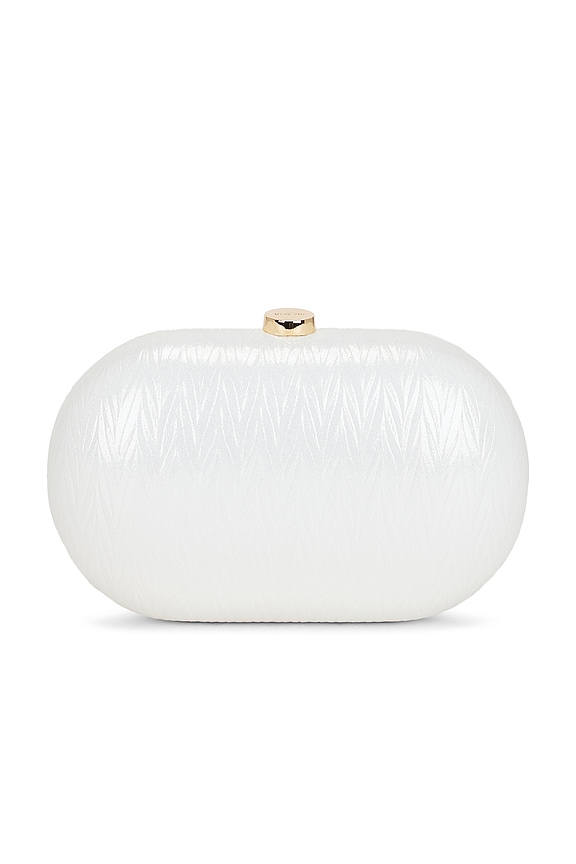 view 2 of 5 Izza Oval Clutch in Pearl