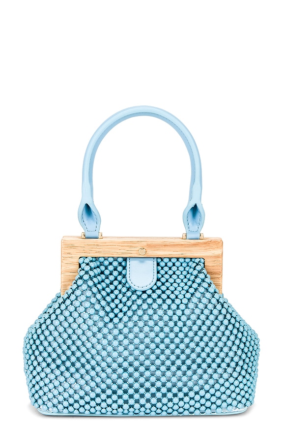 view 2 of 4 Marlo Ball Mesh Handle Bag in Blue