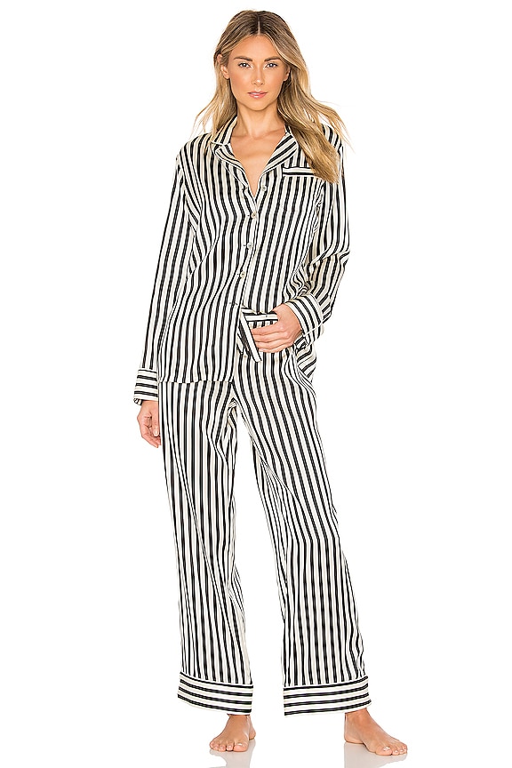 Olivia Von Halle Lila Silk Pajama Set In Nika Core Revolve