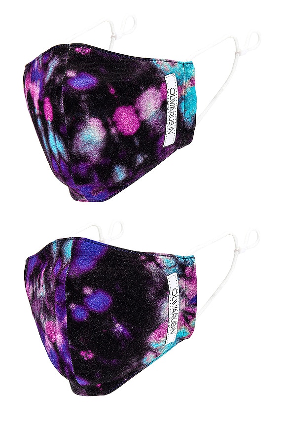 view 1 of 3 Irene Face Mask 2 Pack in Dark Tie Dye