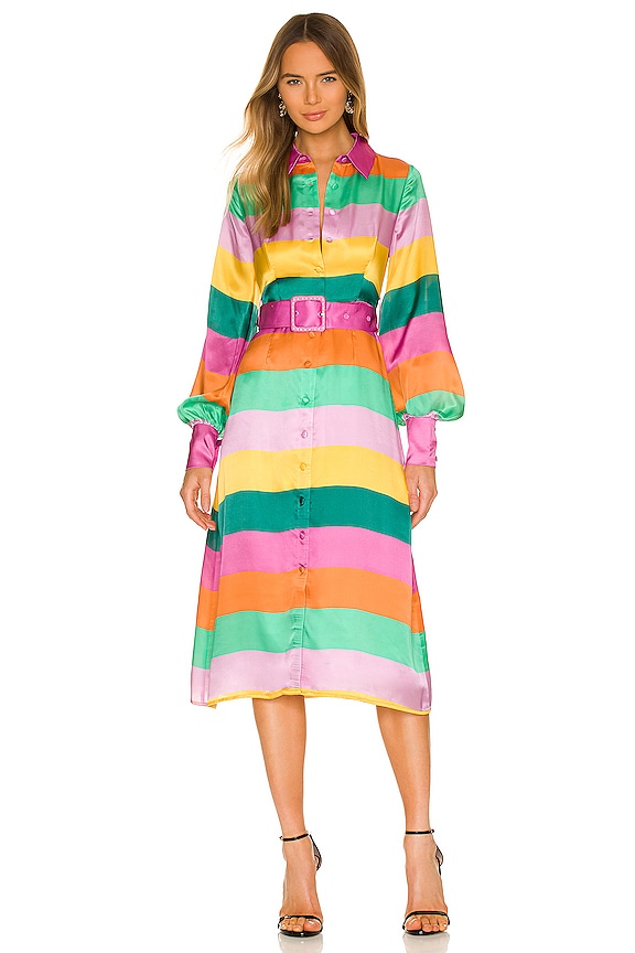view 1 of 3 Mina Dress in Bright Stripe