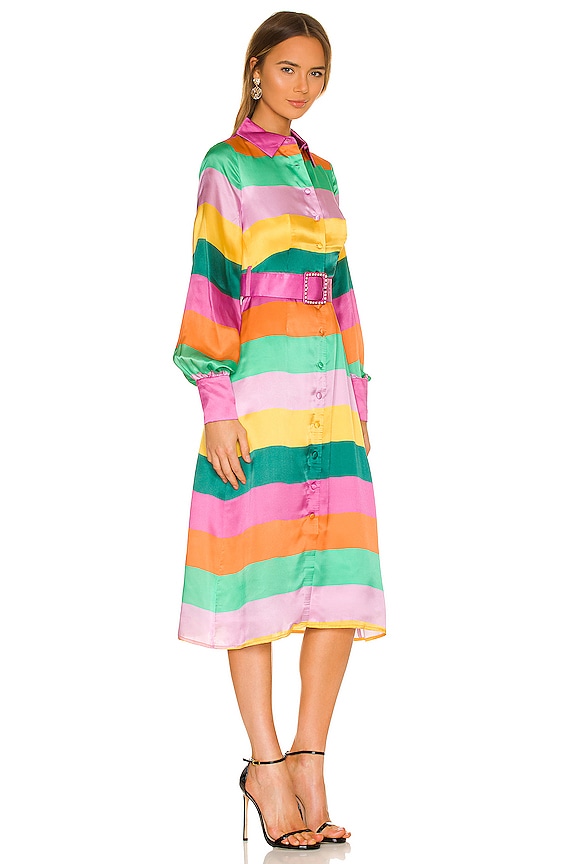 view 2 of 3 Mina Dress in Bright Stripe