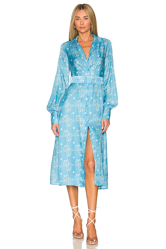 view 1 of 3 Mina Dress in Blue Heart Floral